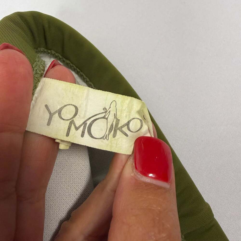 Yomoko Olive Green High-Waisted Lace-Up Bikini Set Size L - Picture 6 of 8